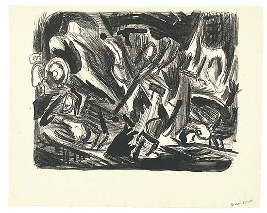 Appraisal: JACKSON POLLOCK Junkyard Abstraction Lithograph on cream wove paper circa