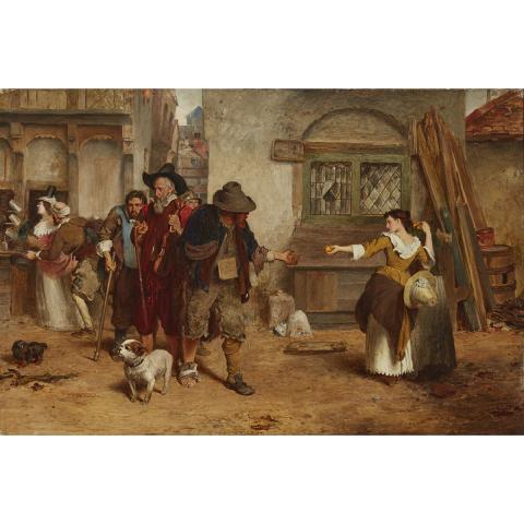 Appraisal: Marcus Stone - NELL GWYNN THE OLD SOLDIER British Oil