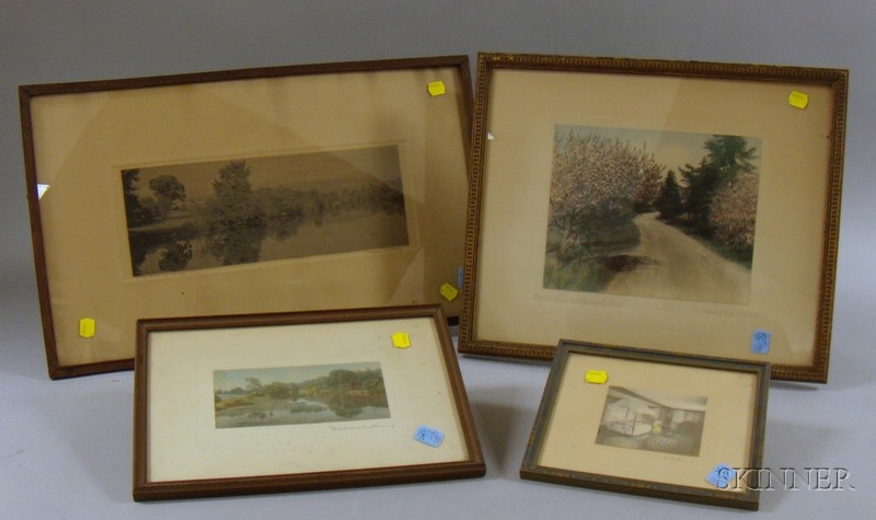 Appraisal: Three Framed Wallace Nutting Photographic Prints and a Fred Thompson