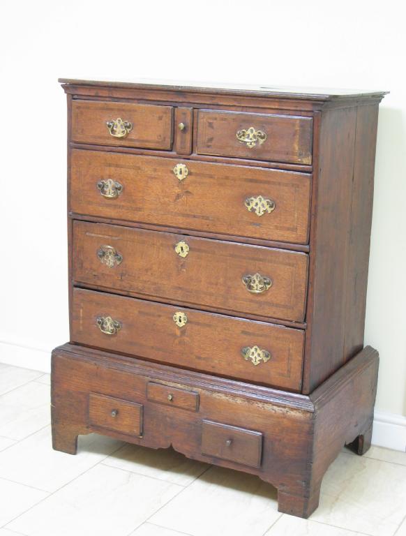 Appraisal: An th Century oak Chest on Stand the upper section