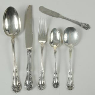 Appraisal: Alvin Chateau Rose Sterling Flatware pieces American th century including