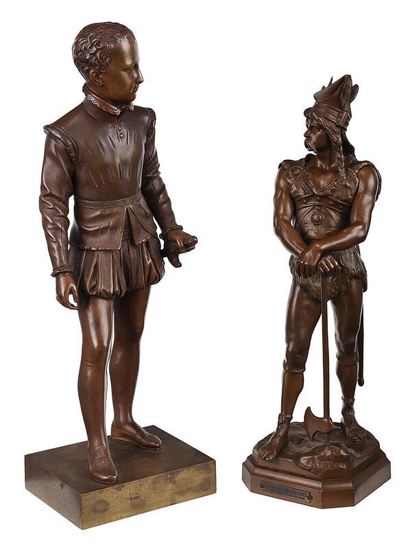 Appraisal: Two French School Bronzes th th century Marcel D but