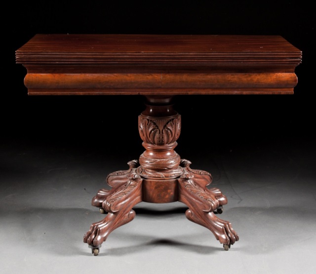 Appraisal: American Classical mahogany flip-top games table New York circa Philadelphia