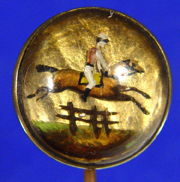 Appraisal: Boxed Essex Crystal horse racing stick pin