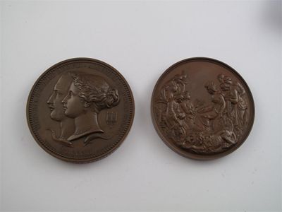 Appraisal: Victoria and Albert copper prize medal of the Great Exhibition