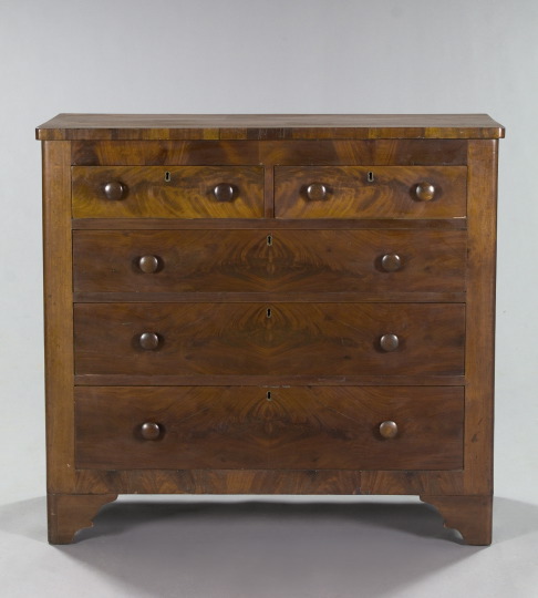 Appraisal: American Late Classical Mahogany Chest third quarter th century with