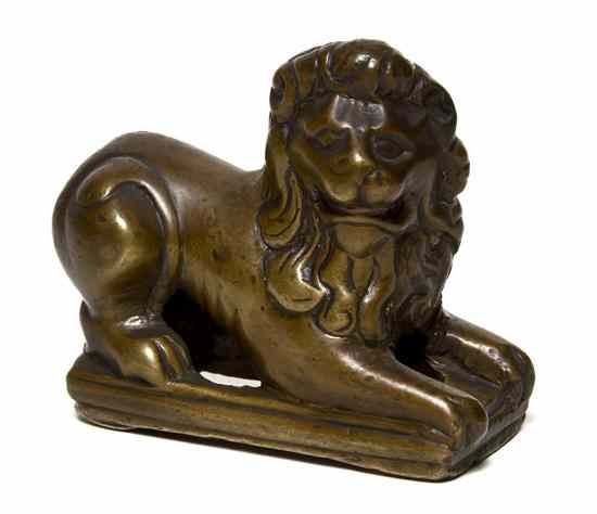 Appraisal: A Continental Renaissance Style Bronze Figure of a Lion cast