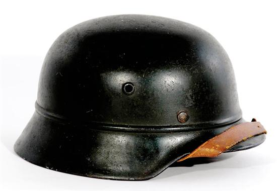 Appraisal: German WWII M civil defense helmet with decal remnants on