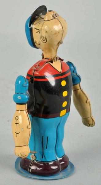 Appraisal: Tin Litho Linemar Popeye Wind-Up Toy Part Description Japanese Working