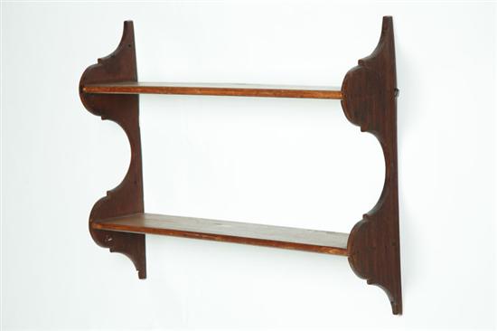 Appraisal: SET OF HANGING SHELVES American nd half- th century mahogany