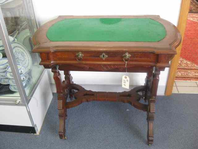 Appraisal: th Century Writing Desk felt top drawer below carved walnut