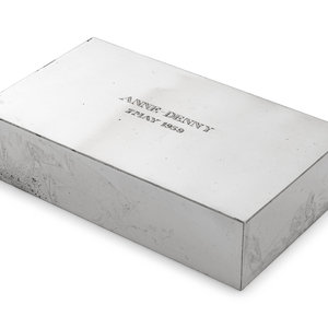 Appraisal: A Tiffany Co Silver Table-Top Cigarette Box New York NY