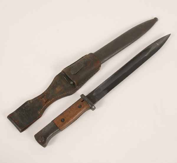 Appraisal: WWII Mauser K bayonet with matching numbers in metal sheath