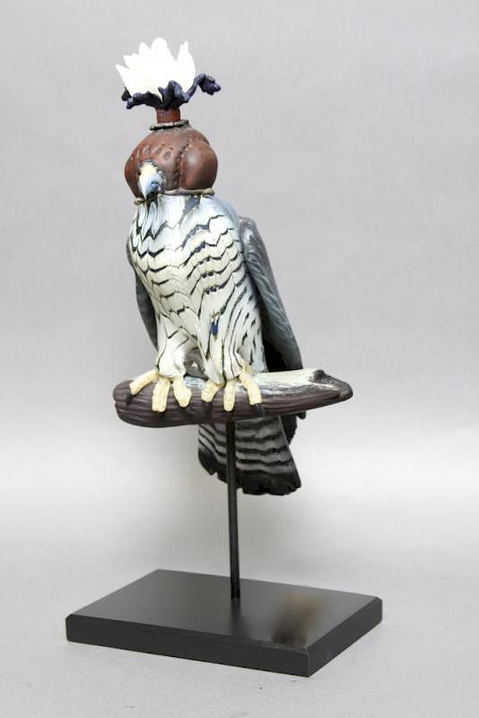 Appraisal: Karen Willenbrink-Johnsen Karen Willenbrink-Johnsen American th c Hooded Peregrine Falcon