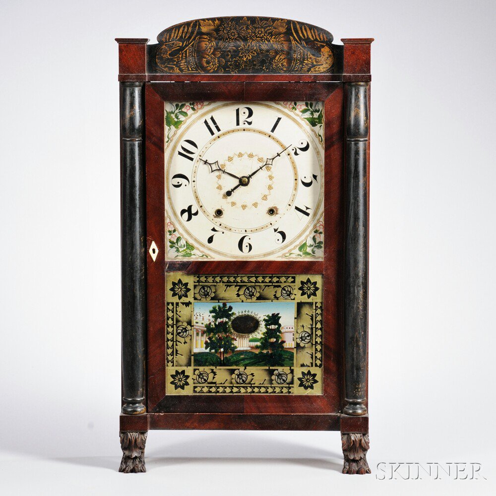 Appraisal: Seth Thomas Mahogany Transitional Shelf Clock Plymouth Connecticut c splat