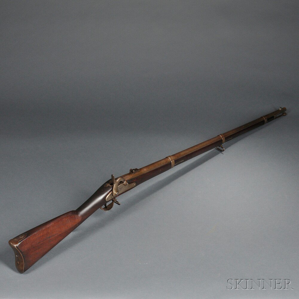 Appraisal: Springfield Rifle Musket with Barrel Damage c walnut stock with