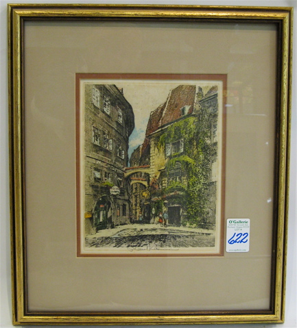 Appraisal: ROBERT KASIMIR ETCHING AND AQUATINT Austria - Vienna Greichenbeisl in