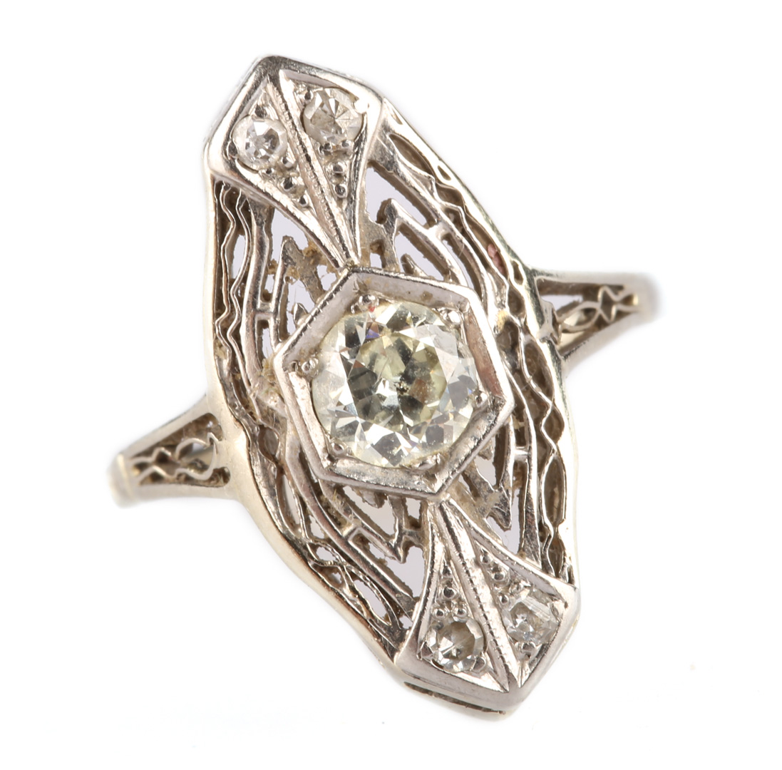 Appraisal: A Lady's Diamond Ring in K White Gold K white