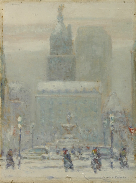 Appraisal: Johann Berthelsen American - The Plaza Square Grand Army Plaza