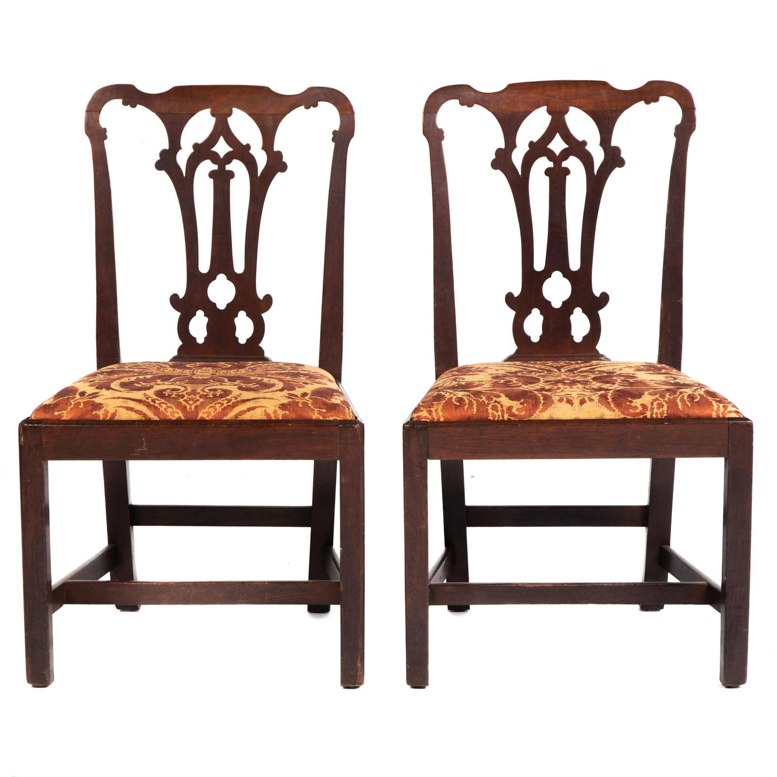 Appraisal: A PAIR OF GEORGE III MAHOGANY SIDE CHAIRS Circa -