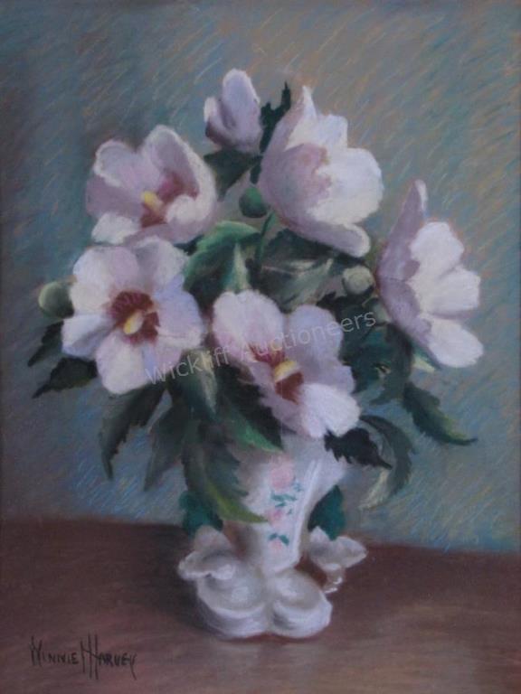 Appraisal: Winnie Harvey IN - x Pastel signed lower left Floral