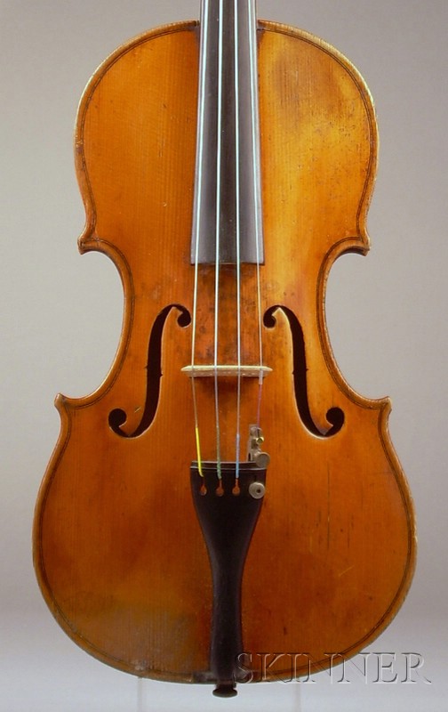 Appraisal: French Violin c labeled F BRETON BREVETE etc A MIRECOURT