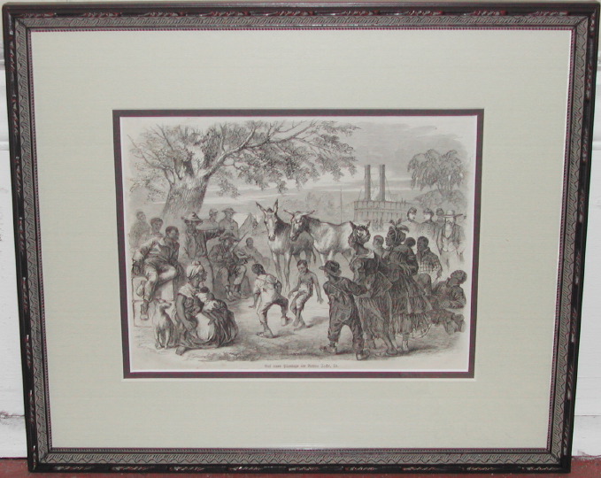 Appraisal: Nineteenth-Century German Newspaper Illustration A Plantation on Bayou Teche bookplate