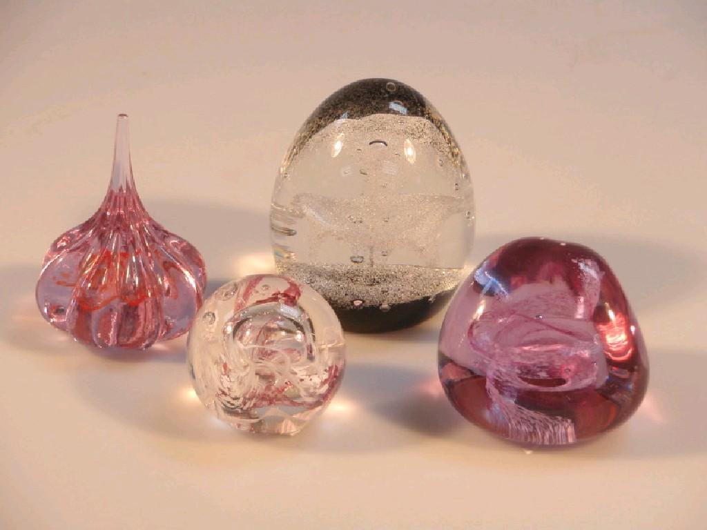 Appraisal: A Caithness paperweight 'Cascade' boxed together with another 'Pebble' and