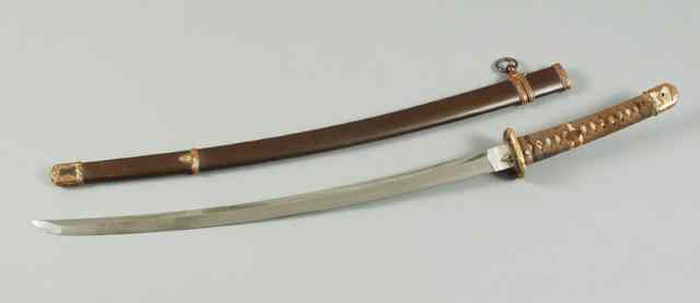 Appraisal: JAPANESE KATANA SAMURAI SWORD world war two fittings approximately ''