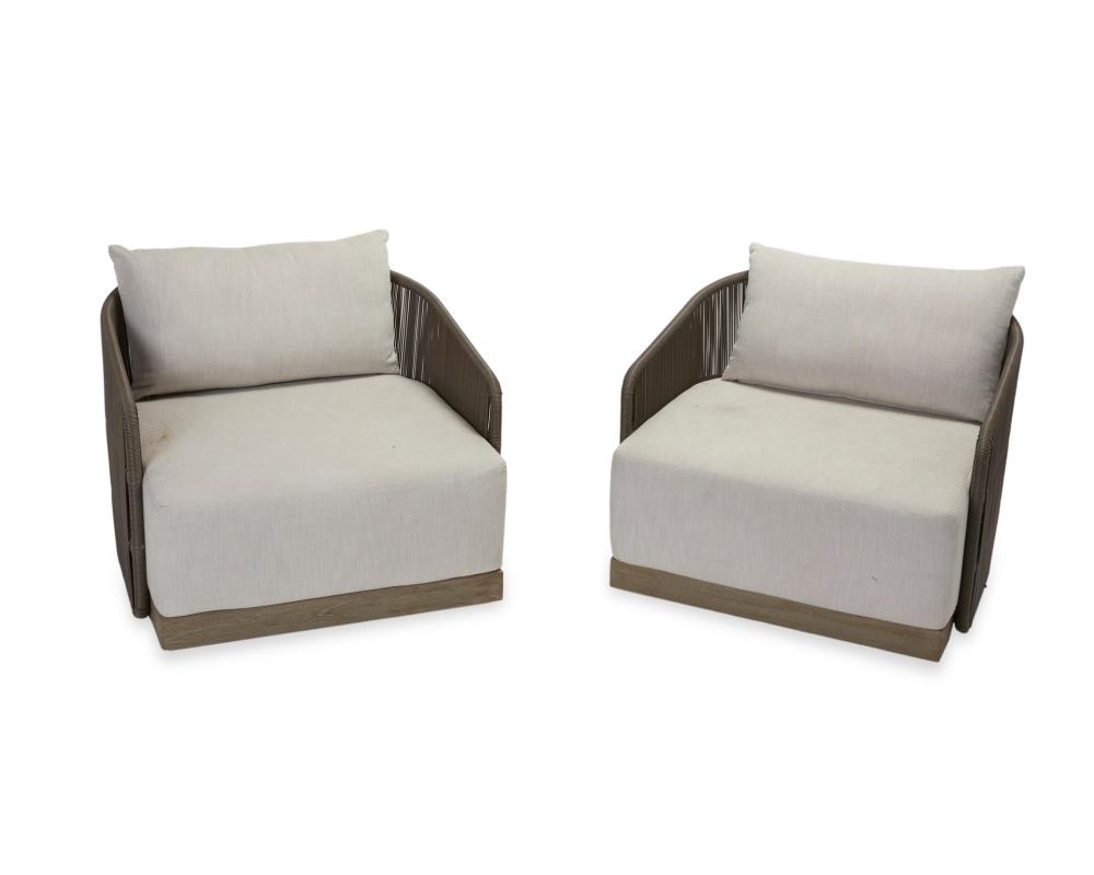 Appraisal: A pair of Restoration Hardware Havana outdoor lounge chairs st