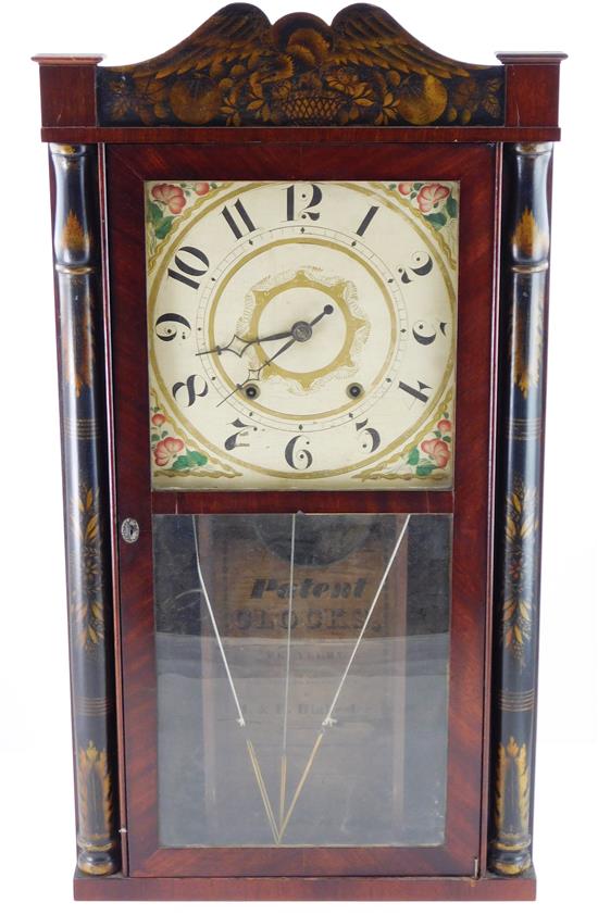 Appraisal: CLOCK M E Blakesly Plymouth CT hour wooden gear half