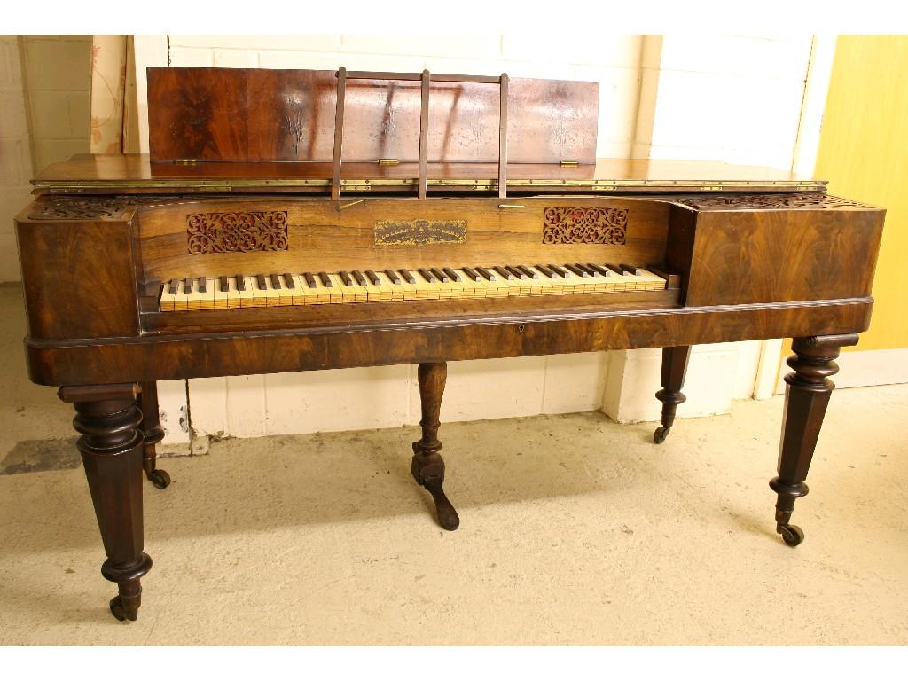 Appraisal: Mahogany and rosewood square piano by Collard Collard of London