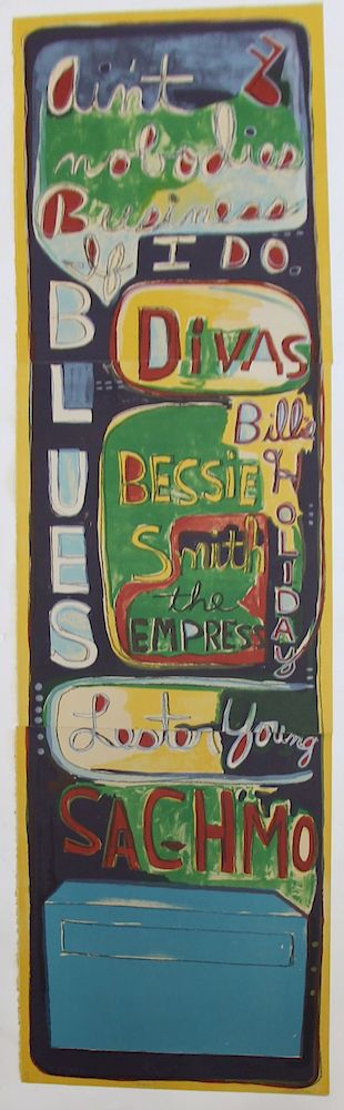 Appraisal: WILLIE BIRCH AFRICAN AMERICAN b Triptych of Three Color Lithographs