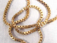 Appraisal: A carat gold box link chain weight approx grams cm