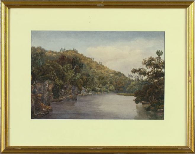 Appraisal: Bror Anders Wikstrom American - South American River Landscape watercolor