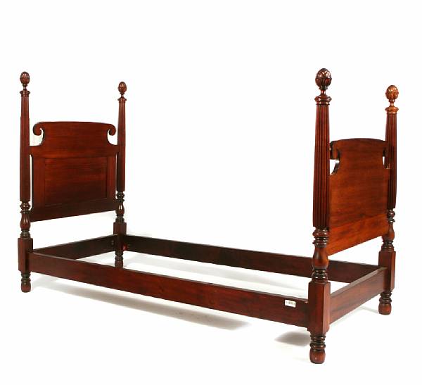 Appraisal: A pair of Federal style mahogany beds late th century