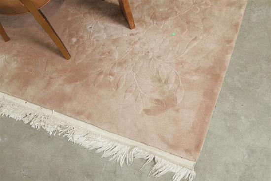 Appraisal: ROOMSIZE RUG Soft pink with floral motif '' x ''