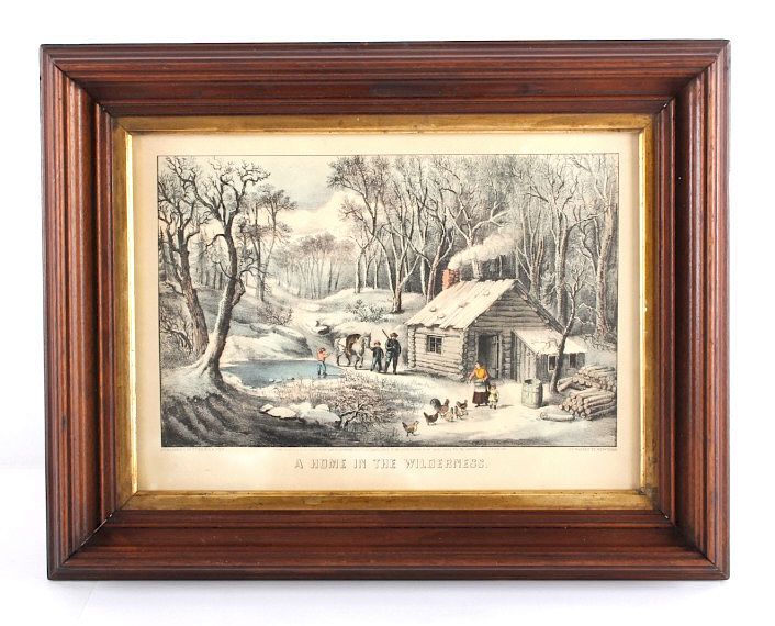 Appraisal: Original Currier Ives Framed Lithograph This is an original Currier