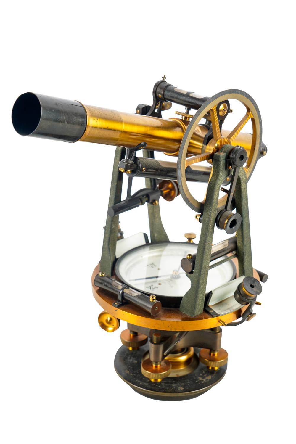 Appraisal: BUFF BERGER COMPASS TELESCOPECondition tarnished in parts inches high Condition