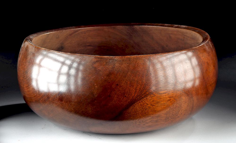 Appraisal: Large Early th C Hawaiian Kou Wood Bowl South Pacific