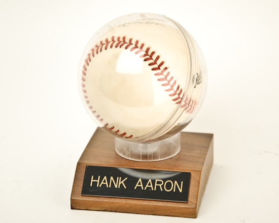 Appraisal: Hank Aaron autographed Baseball Signature on new Rawlings official National