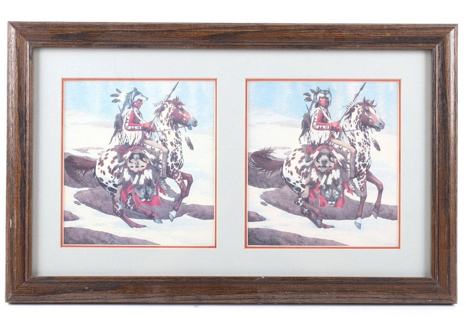 Appraisal: Bev Doolittle Signed Guardian Spirits Framed Print Featured in this