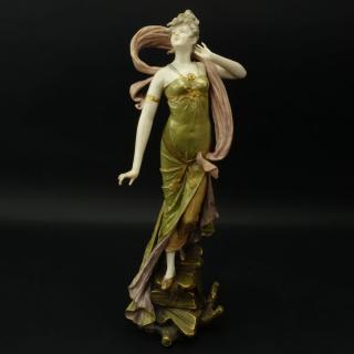 Appraisal: Art Nouveau Porcelain Figurine of a Young Beauty Art Nouveau