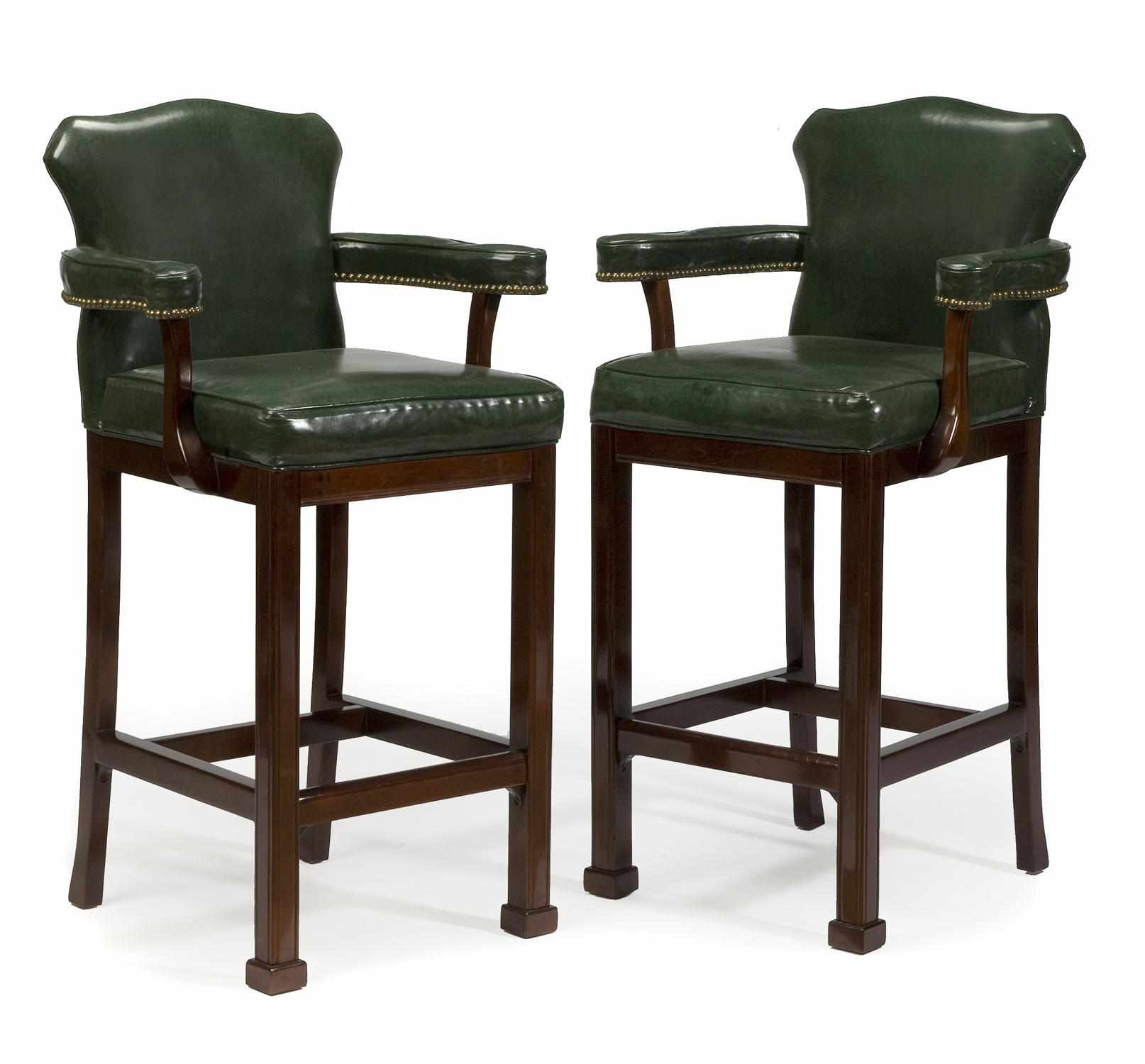 Appraisal: A pair of George III style bar stools height in