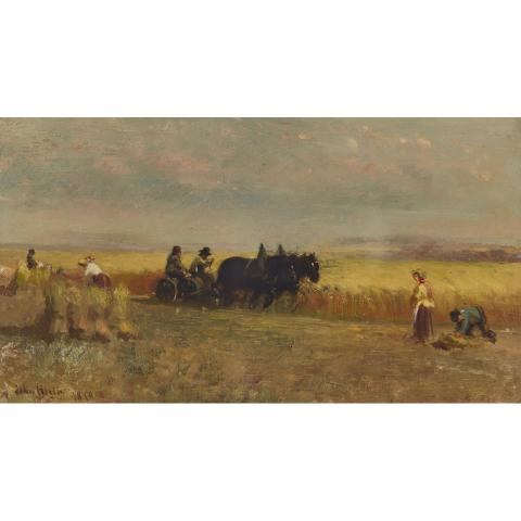 Appraisal: John Blair - TILLING THE FIELD Scottish Oil on canvas