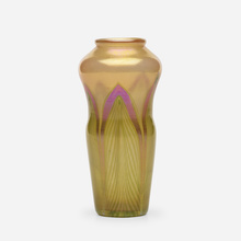 Appraisal: Tiffany Studios VASE USA c hand-blown Favrile glass h dia