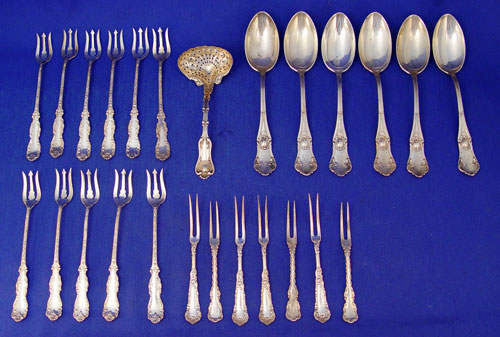 Appraisal: PIECE ESTATE LOT WHITING GORHAM SIMPSON HALL MILLER STERLING FLATWARE