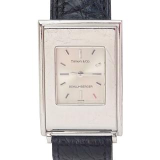 Appraisal: Vintage Tiffany Co Schlumberger Karat White Gold Watch with Swiss