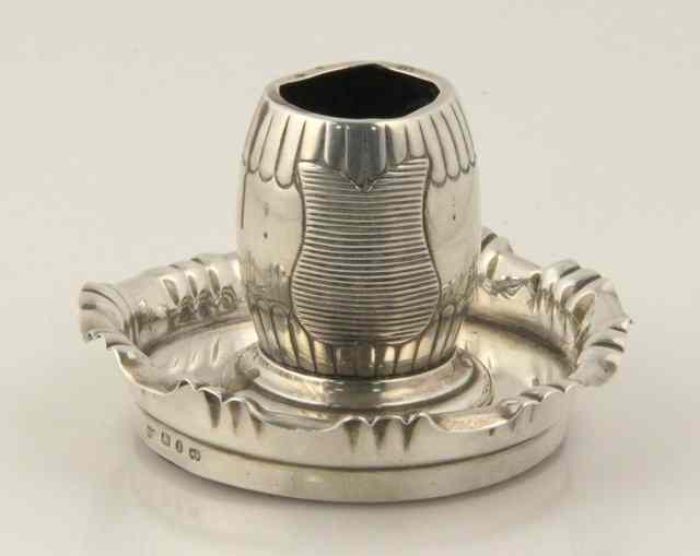 Appraisal: A late Victorian silver match strike and ashtray Birmingham the