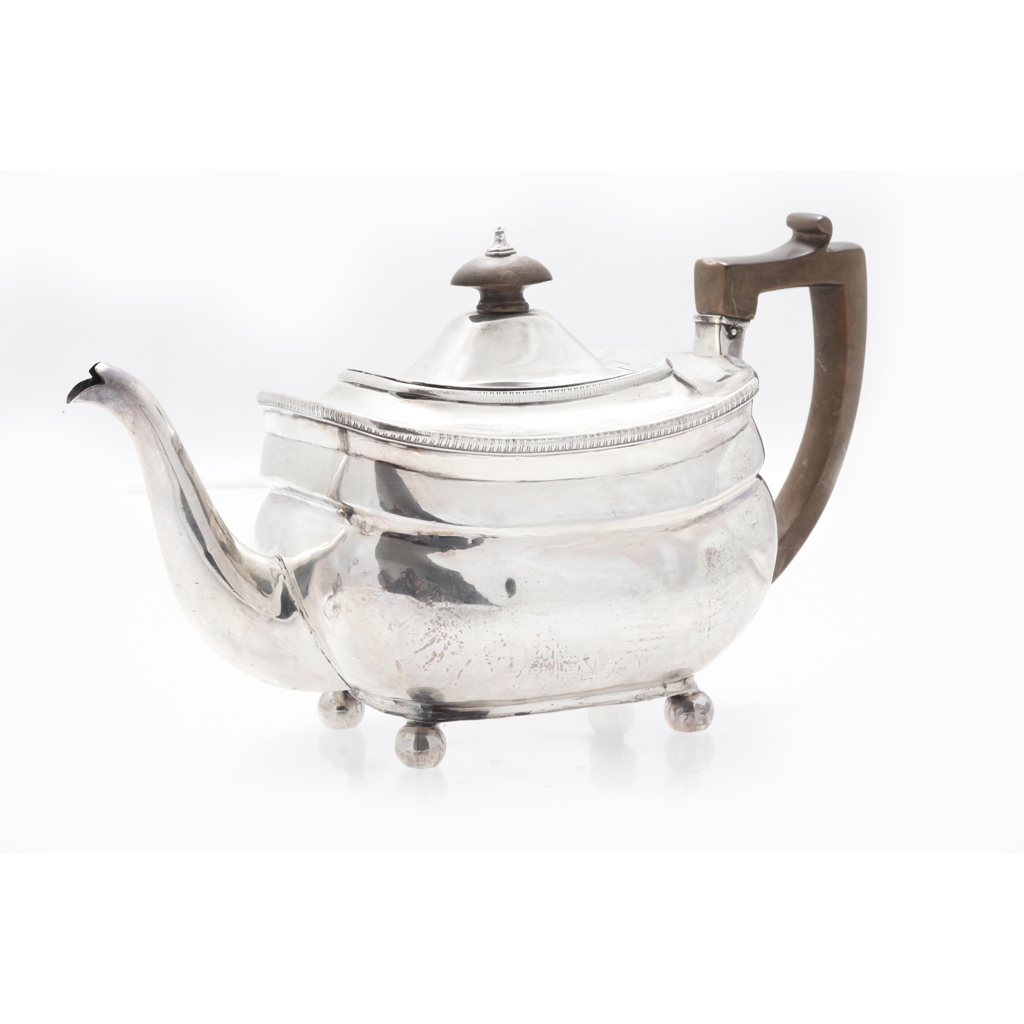 Appraisal: A George III teapot Thomas Johnson London of rectangular form